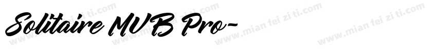 Solitaire MVB Pro字体转换